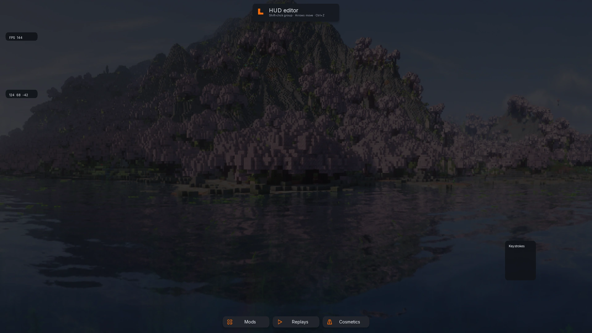 LOUD HUD editor screen